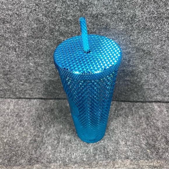 Starbucks Summer 2023 Blue Chrome Studded 24oz Venti Cold Cup Tumbler - NWOT - Picture 14 of 14